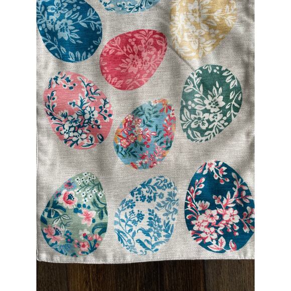 HOUSE AND GARDEN 14x72 Colorful Spring Easter Eggs Table Runner NWT - Picture 5 of 10